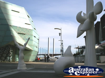 Creative Sculptures at Victoria Harbour . . . CLICK TO VIEW ALL MELBOURNE (VICTORIA HARBOUR) POSTCARDS