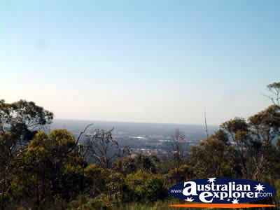 View Of Perth From Jarrahdale . . . CLICK TO VIEW ALL PERTH POSTCARDS