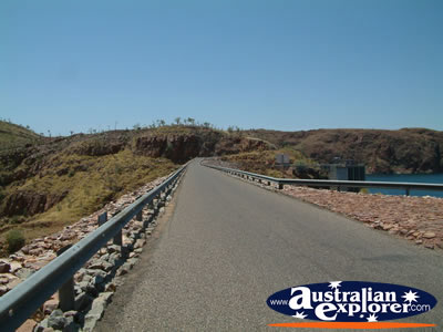 Lake Argyle Ord Dam Road . . . CLICK TO VIEW ALL LAKE ARGYLE POSTCARDS