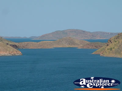 View of Lake Argyle . . . CLICK TO VIEW ALL LAKE ARGYLE POSTCARDS