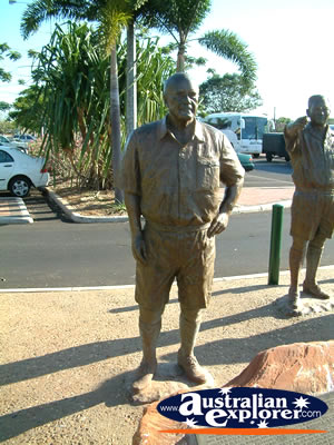 Pair of Memorial Statues in Broome . . . CLICK TO VIEW ALL BROOME POSTCARDS