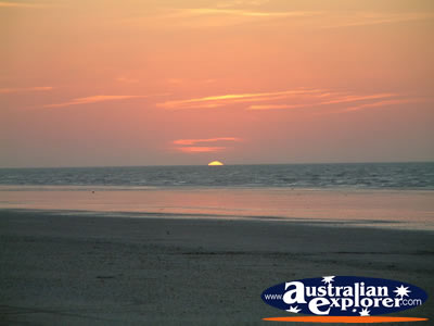 Eighty Mile Beach Sunset on the Water . . . CLICK TO VIEW ALL EIGHTY MILE BEACH POSTCARDS