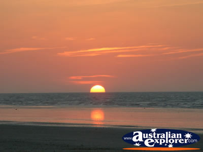The Stunning Eighty Mile Beach Sunset . . . CLICK TO VIEW ALL EIGHTY MILE BEACH POSTCARDS