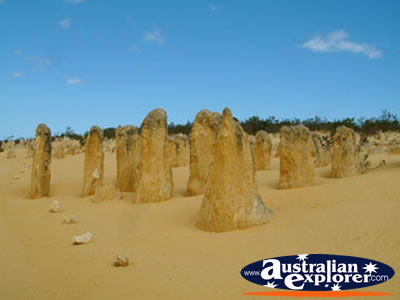 Close Up shot of Cervantes the Pinnacles . . . CLICK TO VIEW ALL PINNACLES POSTCARDS