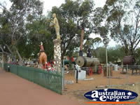 Outdoor Collection of Museum items in Coolgardie . . . CLICK TO ENLARGE