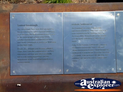Greenough Plaque . . . VIEW ALL GREENOUGH PHOTOGRAPHS