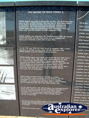 Geraldton Memorial for HMAS Sydney . . . VIEW ALL GERALDTON (HMAS SYDNEY MEMORIAL) PHOTOGRAPHS