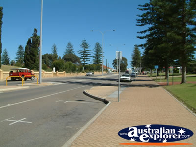 View down Geraldton Street in Western Australia . . . CLICK TO VIEW ALL GERALDTON POSTCARDS