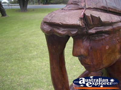 Wood Carving at Arthur Norah Breeden Park . . . CLICK TO VIEW ALL BUSSELTON POSTCARDS