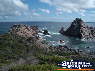 View of Leeuwin Naturaliste National Park Sugarloaf Rock . . . CLICK TO VIEW ALL CAPE LEEUWIN-NATURALISTE NP POSTCARDS