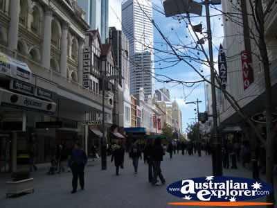 Perth Cbd Shopping and People . . . CLICK TO VIEW ALL PERTH (SHOPPING) POSTCARDS