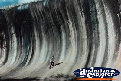 Walking Up Wave Rock . . . VIEW ALL WAVE ROCK PHOTOGRAPHS