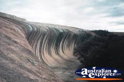 View of Wave Rock . . . CLICK TO VIEW ALL WAVE ROCK POSTCARDS