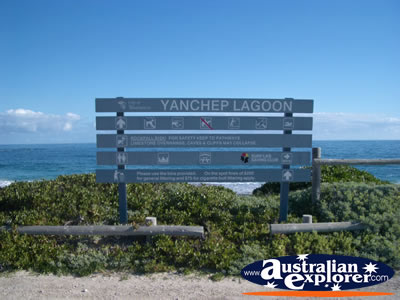 Yancheep Lagoon Sign . . . CLICK TO VIEW ALL YANCHEP (LAGOON) POSTCARDS